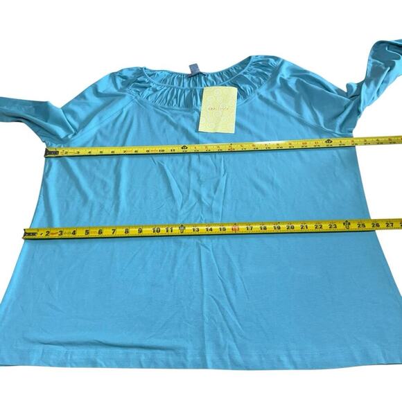 Modern Soul Top Women's 2XL XXL Green L/S Relaxed Oversized Stretch Boxy - Picture 6 of 8